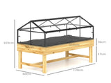 60 x 120cm Raised Garden Bed with Wooden Base - Natural T3398P551659