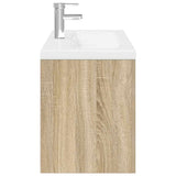 Bathroom Sink Cabinet with Built-in Basin Sonoma Oak 3325016