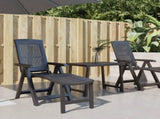 Sun Lounger Anthracite Plastic Standard Foldable 364707