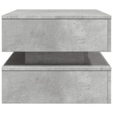 Coffee Table with LED Lights Concrete Grey 90x50x40 cm 839864
