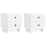 Bedside Cabinet 2 pcs High Gloss White 43 x 34.5 x 47.5 cm 893844