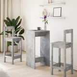 Bar Table Concrete Grey 51x50x103.5 cm Engineered Wood 854421