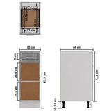 Drawer Bottom Cabinet Lyon Concrete Grey 30x46x81.5 cm Engineered Wood 801208