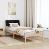 Bed frame Brown and black 80 x 200 cm Solid pine wood 878641