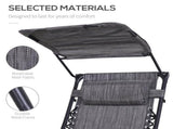 Foldable Reclining Garden Chair with Headrest, Zero Gravity Deck Sun Lounger Seat Chair with T3398P314140