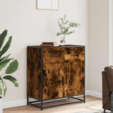 ZNTS Sideboard Smoked Oak 68x35x76 cm Engineered Wood and Metal 848981