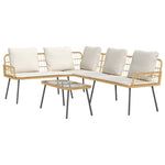 Garden Sofa Set 2 pcs Natural Poly Rattan 3328649