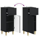 2 Piece Bathroom Cabinet Set ARNHEM Black Engineered Wood 3418009