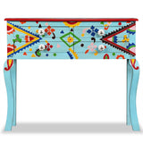 Console Table Solid Mango Wood Blue Hand Painted 244596