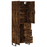 Highboard Smoked Oak 69.5x34x180 cm Engineered Wood 3195928