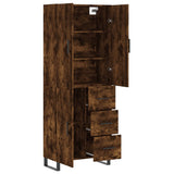 Highboard Smoked Oak 69.5x34x180 cm Engineered Wood 3195928