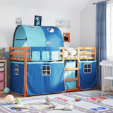 Bunk Bed without Mattress Blue 90x190 cm Single Solid Wood Pine 3284040