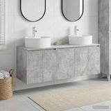 Bathroom Cabinet Set 3 pcs Concrete Grey 49.5 x 44.5 x 65 cm 3405670