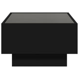 ZNTS Coffee Table with LED Black 70x50x30 cm Engineered Wood 847512