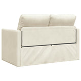 Sofa Bed Cream 204 x 122 x 60 cm Velvet 42007952