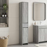 Bathroom Cabinet Grey Sonoma 30 x 33 x 190 cm Engineered Wood 890757