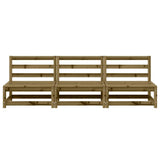 Garden Sofa Natural Wood Impregnated Solid Pine Wood Medium 837934