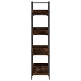 Bookcase 4-Tier Smoked Oak 100x33x145.5 cm Engineered Wood 837694
