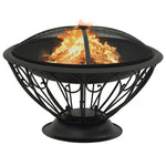 ZNTS Fire Pit with Poker 75 cm XXL Steel 311895