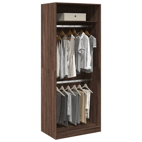 Wardrobe Brown Oak 80x50x200 cm Engineered Wood 3307798