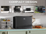 46 Litre Table Top Mini Fridge, Small Fridge with Ice Box, Reversible Door, Adjustable Temperature T3398P344702