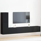 TV Cabinet Set 3 pcs Black oak 100 x 30 x 30 cm Engineered wood 3333054