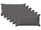 Throw Pillow 6 pcs HOUTEN Light Grey 40 x 60 cm Faux Linen 933191