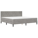 Bed Frame with Mattress Light Grey 180 x 200 cm Velvet 3415259