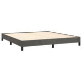 Bed Frame without Mattress Dark Grey Super King Velvet 349852