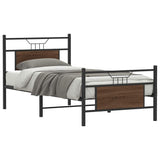Bed Frame without Mattress Brown Oak 80x200 cm Engineered Wood 4106850