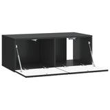 Wall-Mounted TV Cabinet 98 x 31 cm Black Engineered Wood 898896