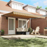 Retractable Awning Manual Multicolour Stripe 450x300 cm Fabric 3330953