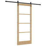 Sliding Door Manual ORKDAL Brown 86 x 211 cm Wood and metal 3332481