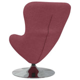 Egg Chair Wine Red 63 x 73 x 90 cm Fabric 42002739