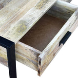 Coffee Table with 2 Drawers Solid Mango Wood 100x60x40 cm 243297
