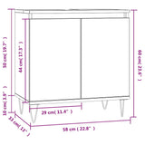 Bathroom Cabinet Concrete Grey 58x33x60 cm Engineered Wood 831584