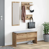 Hallway Furniture Set 4 pcs Artisian Oak Engineered Wood 871528