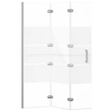Folding Shower Enclosure ESG 100x140 cm White 150738
