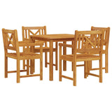 Garden Dining Set 5 pcs Brown Solid Acacia wood 3375657