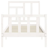 Bed Frame without Mattress White 90x200 cm Solid Wood Pine 3193127