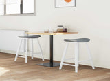 Dining Chairs 2 pcs White 46 x 37 x 63 cm Solid Rubber Wood 42020460