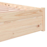 Bed Frame without Mattress Solid Wood 140x190 cm 814929