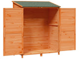 Garden Shed with Roof Brown 106.5 x 56 x 176 cm Solid Fir Wood 42033451