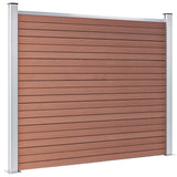 Fence Panel WPC 180x146 cm Brown 148980