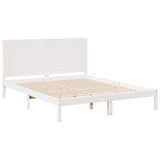 Extra Long Bed Frame without Mattress White 140x210 cm Solid Wood 3309300