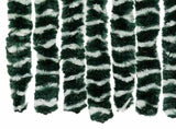 Fly Curtain Green and White 90x200 cm Chenille 377384