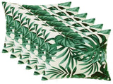 Cushion with Pillow HEERLEN 6 pcs Leaf Pattern Polyester 926666