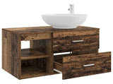 Bathroom Furniture Set 2 pcs Old Wood Engineered Wood 3403918