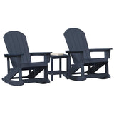 Garden Lounge Set Navy blue HDPE 3335839