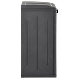 Trash Bin with 2 Doors Black 65x45x88 cm PP 151224